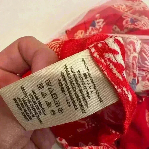 Free People Red Blue Hawaii Mini Dress XXS - Picture 10 of 14